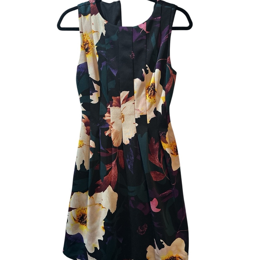 Vince Camuto Black Floral Mini Dress